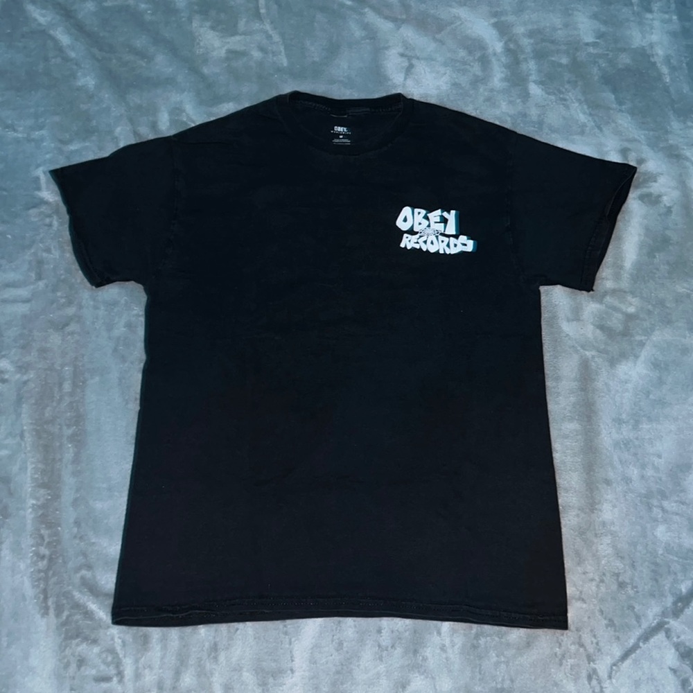 Obey Records Authentic Black Tee